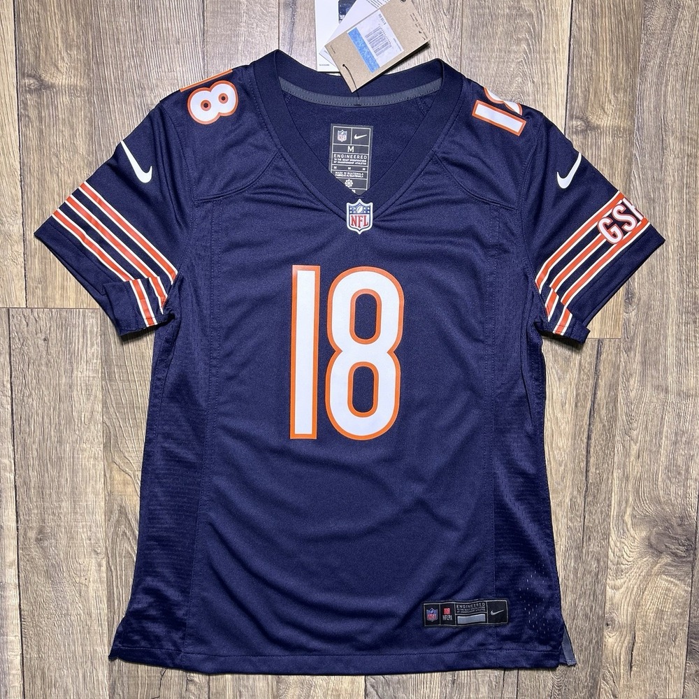 NWT Chicago Bears Caleb Williams Nike NFL Football Game Home Jersey Women M $130